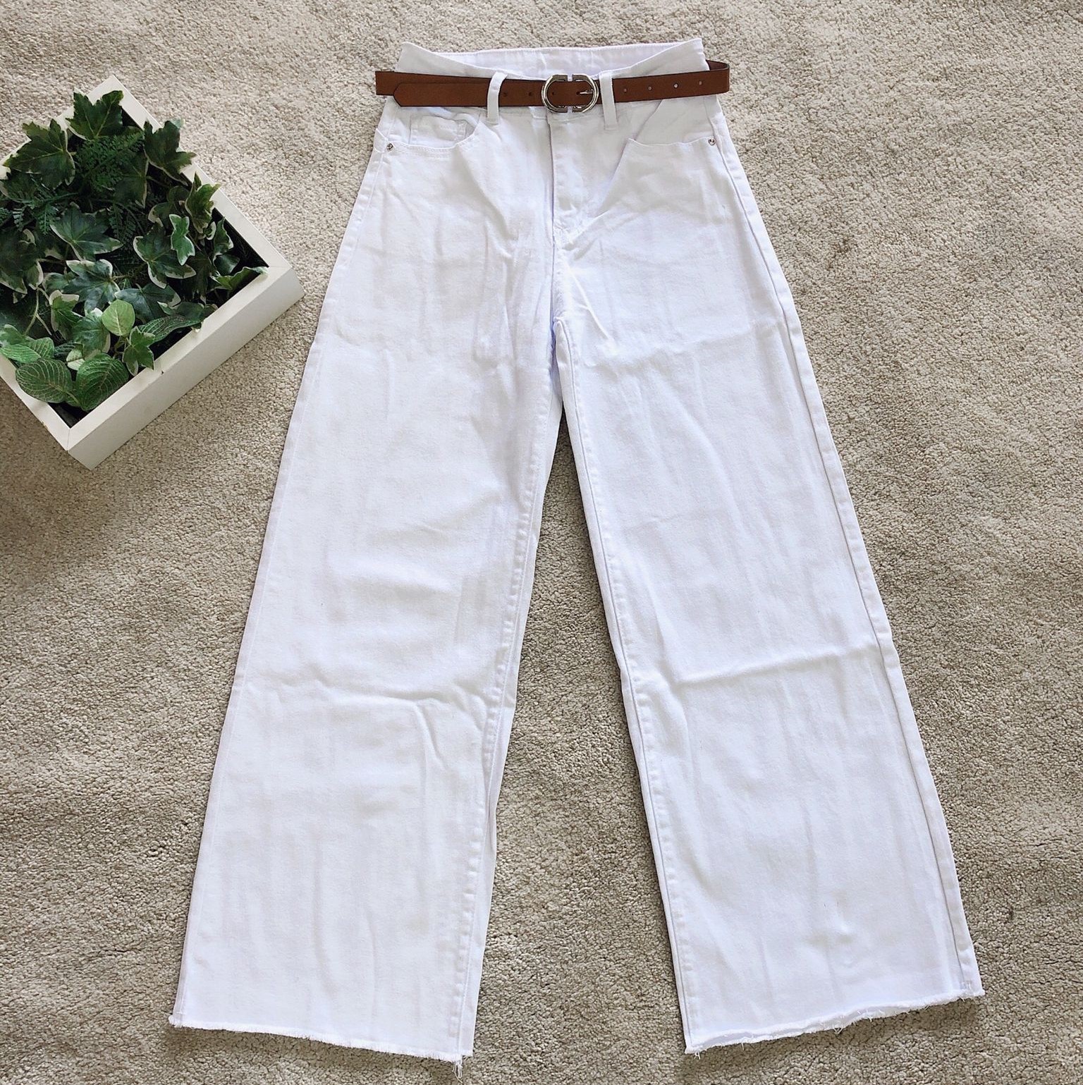 Pantalón ancho blanco